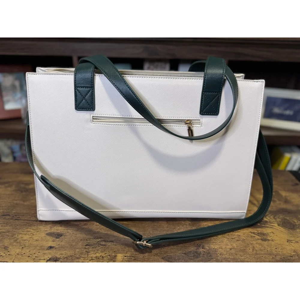 Women's Lovevook Beige & Green Laptop Bag, One Size